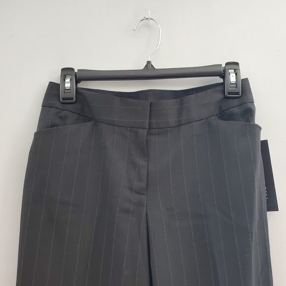 Anne Klein Black Striped Pantsuit 0P - Picture 4 of 15